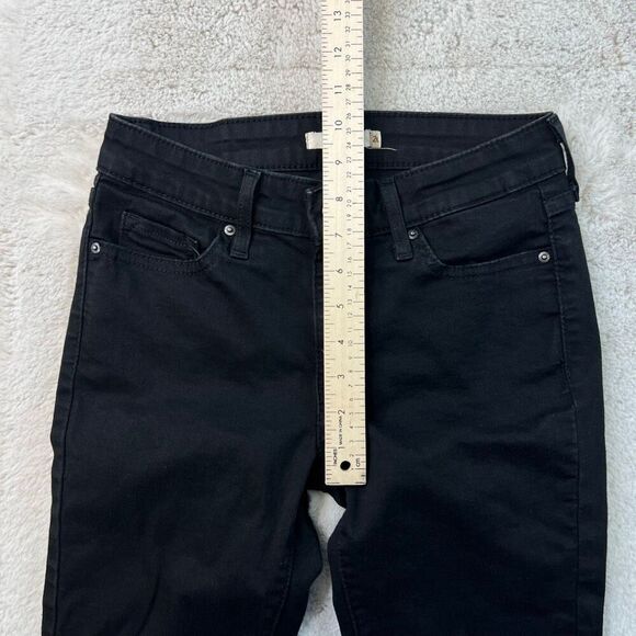 Levis 711 Black Skinny Jeans Womens Size 26x30 Pants Stretch Jegging Inseam 28" - Picture 4 of 9